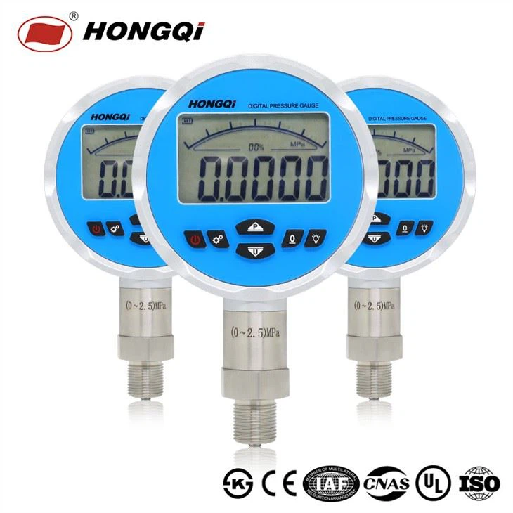 Honqi 安定した高精度工業用デジタル水道メーター圧力計