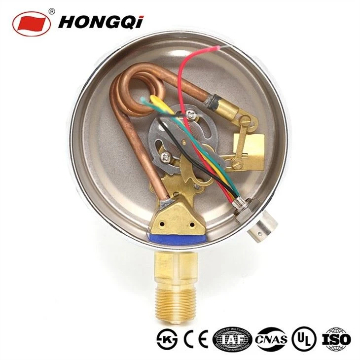 Shockproof Electrical Contact Pressure Gauge Bottom Connection