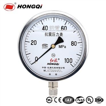 HongqiIndustry150mmの新しいステンレス鋼液体充填圧力計