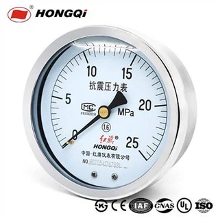 Honqi ステンレス鋼 4 インチ耐衝撃圧力計