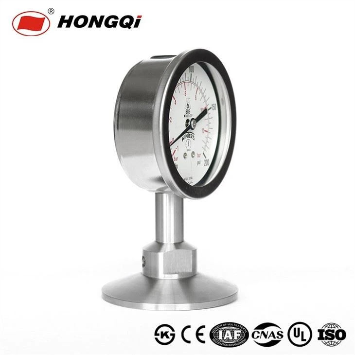 Ytp Series Stainless Steel Hygeian Diaphragm Pressure Gauge Made By Hongqi